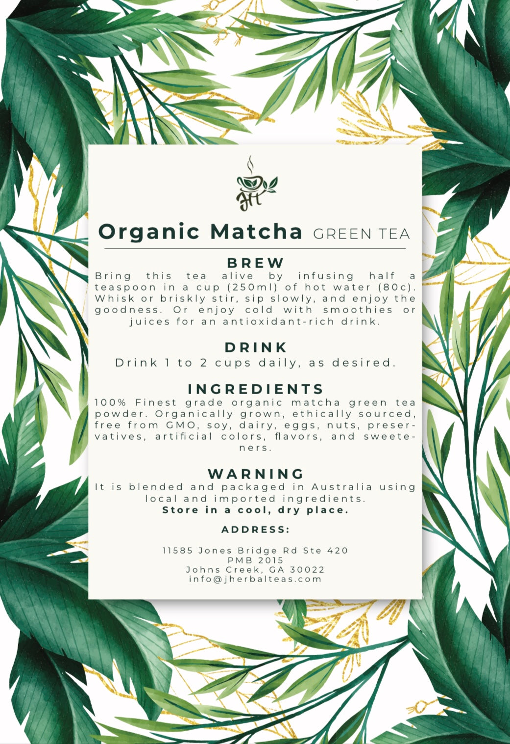 Organic Matcha Green Tea